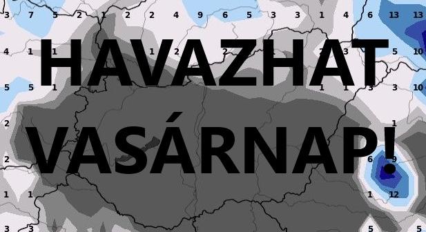 Havazhat vasárnap északon!