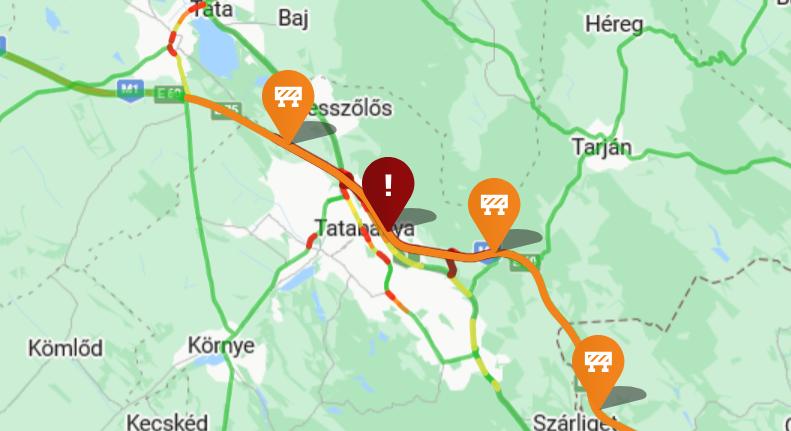 Tíz kilométeres a torlódás az M1-esen