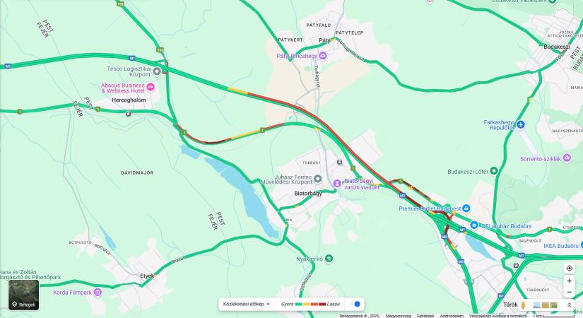 Durva dugó 2025 első hétvégéjén az autópályán