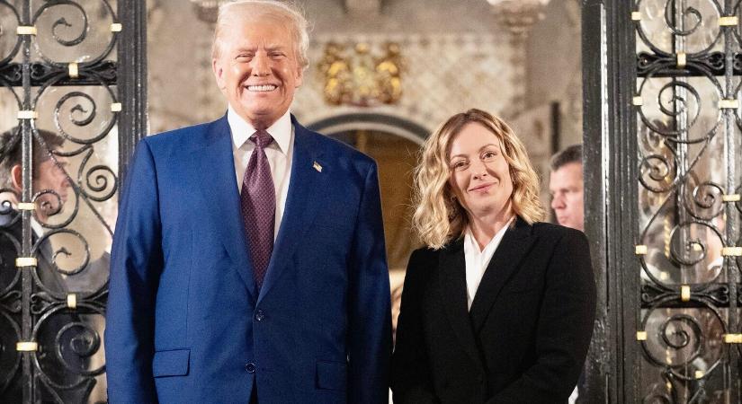 Donald Trumphoz látogatott Giorgia Meloni olasz miniszterelnök