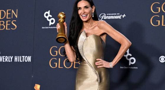 Demi Moore vihette haza a legjobb színésznőnek járó Golden Globe díjat, szépen szerepelt a gálán egy Magyarországon forgatott film is