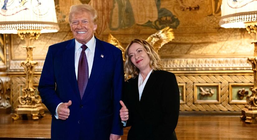 Trump Mar-a-Lagó-i rezidenciáján először fogadta Giorgia Melonit