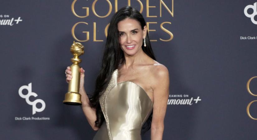 Még mi is megkönnyeznénk: így szurkolt Demi Moore családja a Golden Globe alatt