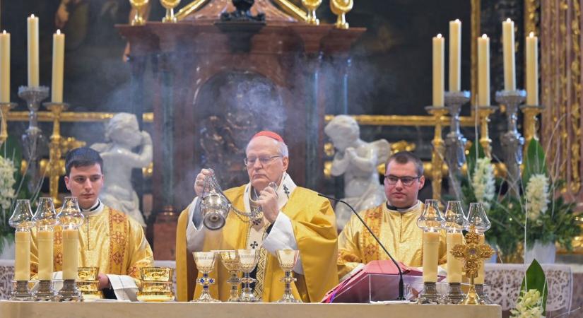 Jubileumi szentmise Győrben - 25 éve avatták püspökké Erdő Péter bíborost és Veres András püspököt - fotók, videó