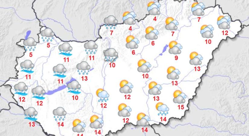 Egyes helyeken akár 16 fokig is melegedhet a hőmérséklet