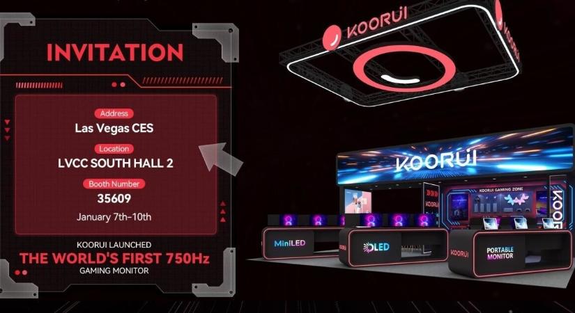 CES 2025: 750 Hz-es gaming monitorral hívta fel magára a figyelmet a Koorui