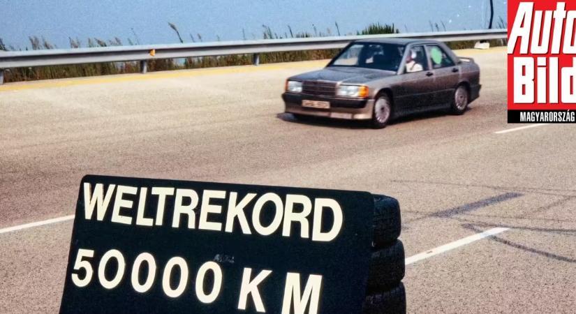 Hihetetlen rekord: 50 ezer kilométert tett meg 8 nap alatt a Mercedes 190