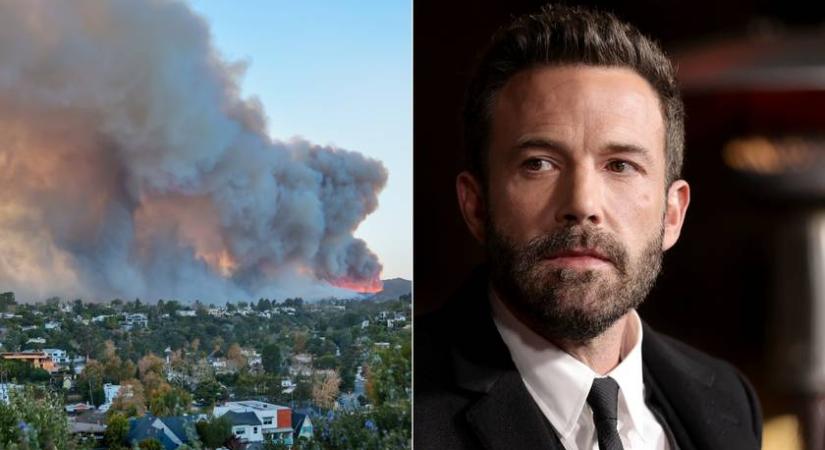 Fotón, ahogy Ben Affleck riadtan szembesült a Los Angeles-i tűz pusztításával: számos sztárt érint a katasztrófa