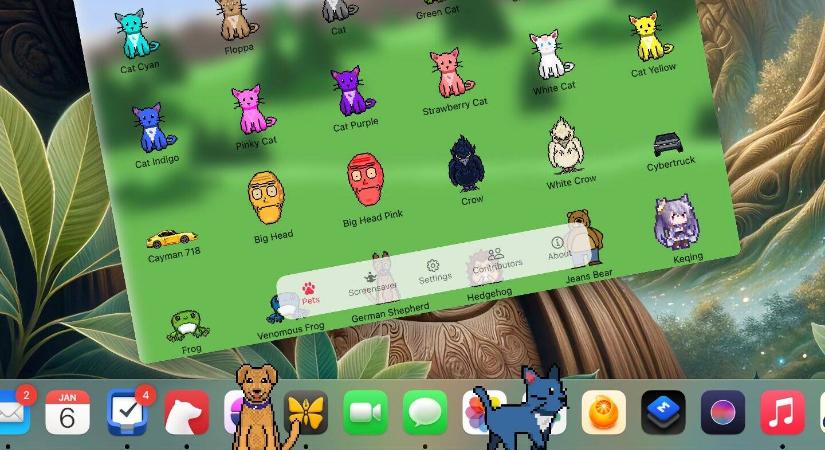 Hangulatjavító app: pixel-cicák, dinók és egyéb állatok mászkálnak az Asztalon