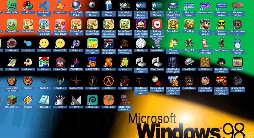 Munkaidő RIP – Ezen az oldalon egy retro Windows-gépet találsz, futtatható játékokkal!
