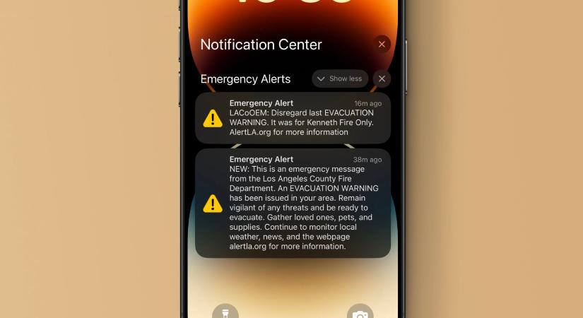 Egy technikai baki miatt minden iPhone-tulaj evakuációs üzenetet kapott Los Angelesben
