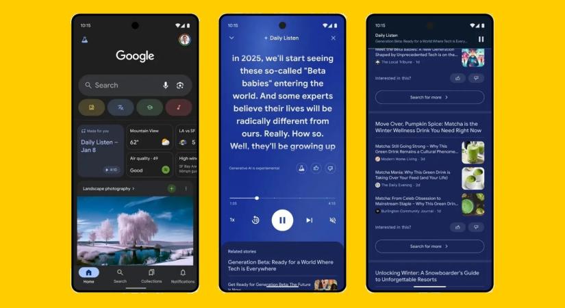 A Google automatikusan készít podcastot a Discover-hírcsatorna alapján