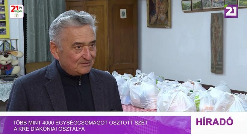 Több mint 4000 egységcsomagot osztott szét a KRE Diakóniai Osztálya (videó)