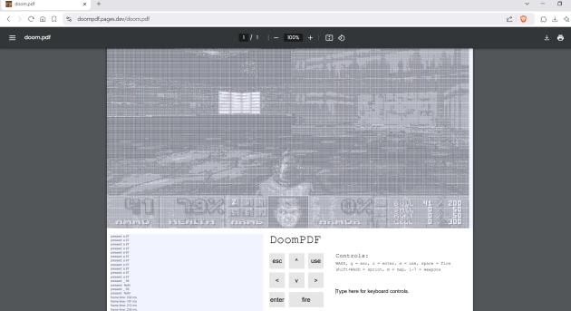 Miért épp egy PDF-ben ne futna el a Doom?!