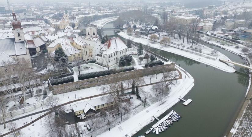 Madártávlatból a behavazott Győr – Csodálatos felvételeken mutatjuk a fehér várost