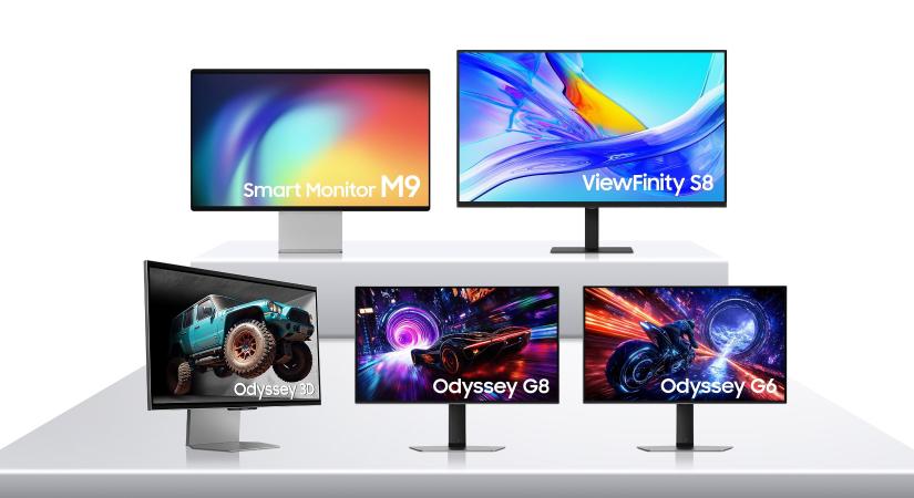 A Samsung bemutatta 2025-ös monitorjait új AI-képességekkel, erősebb gaming teljesítménnyel és hatékonyabb funkciókkal