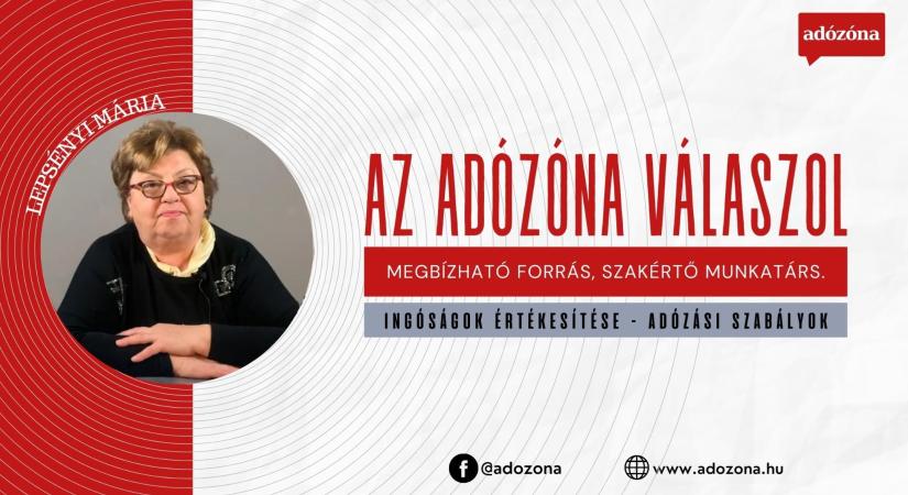 Az Adózóna válaszol: ingóságok értékesítése – adózási szabályok