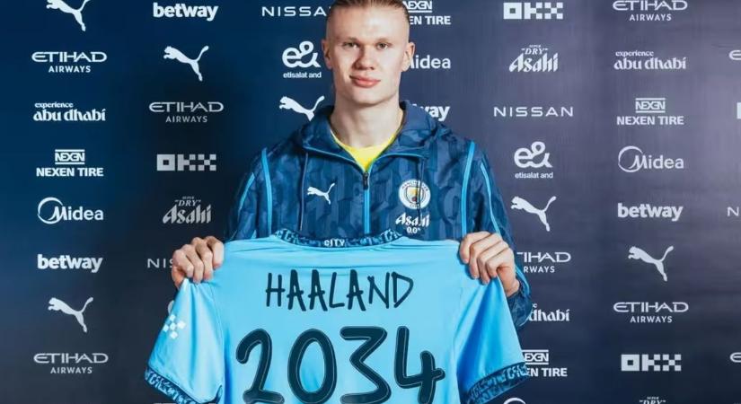 Haaland rekordfizetésért hosszabbított, 2034-ig marad a Manchester Citynél