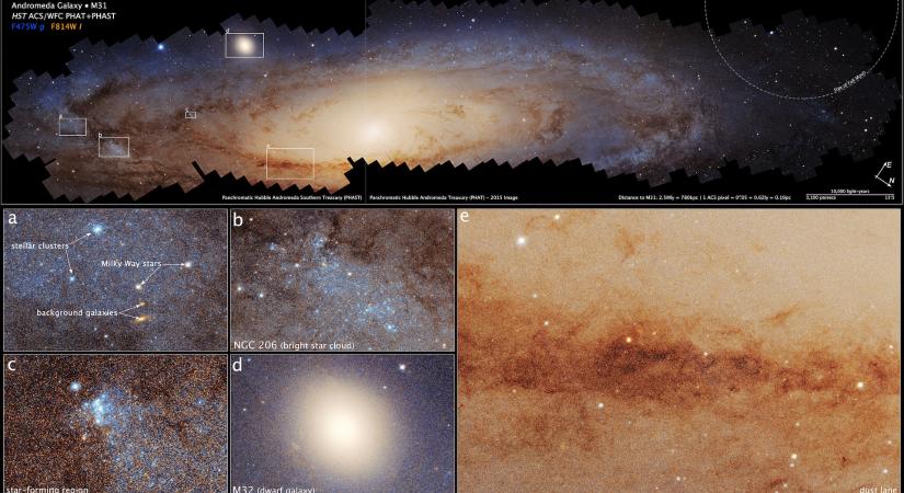 A Hubble 10 év alatt készítette el az Androméda galaxis panoráma fotóját