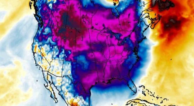 Kemény hidegbetörés jön az USA-ban, még a Mexikói-öbölnél is erős fagyok lehetnek