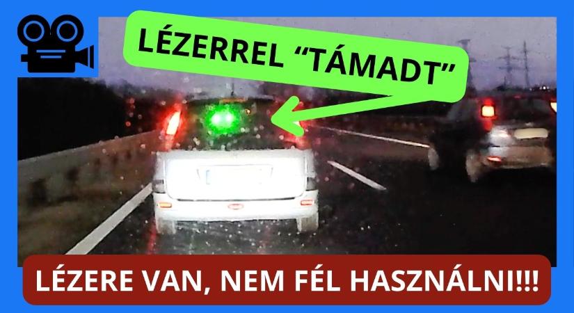 Lézerrel „támadt” a Peugeot sofőrje az M2-esen