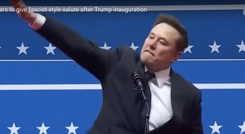 Musk náci karlendítésre emlékeztető mozdulattal üdvözölte Trump híveit