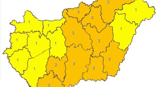 Jön az ónos eső, tíz megyében másodfokú a figyelmeztetés