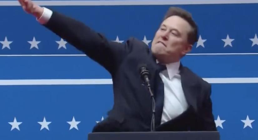 Elon Musk náci karlendítésre emlékeztető gesztussal ünnepelt Trump beiktatási buliján