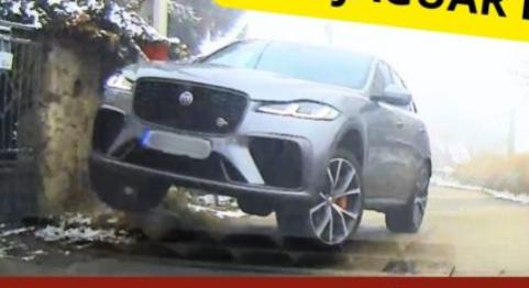 Videó: a levegőbe emelkedett a Jaguar a padkázástól