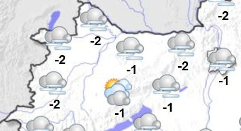 Mínusz és plusz kettő között - ilyen lesz a szerdai időjárás