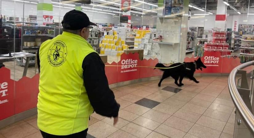 Több mentőkutya érkezett egy nyíregyházi bevásárlóközpontba, vajon mi történhetett?