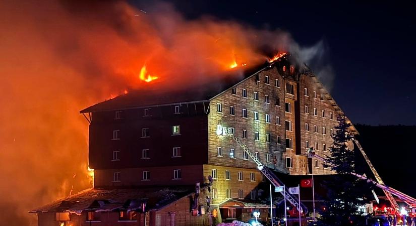 Hetvenhatra emelkedett a török síparadicsomban kitört szállodatűz halálos áldozatainak száma