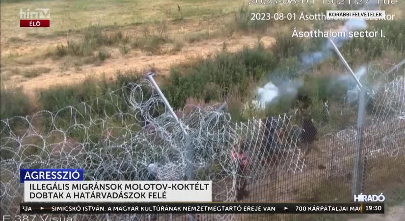 Illegális migránsok molotov-koktéllal támadták a határvadászokat  videó