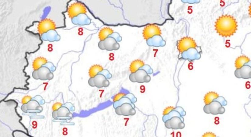 Mennyi? Tizenegy? - ilyen lesz az időjárás és a hőmérséklet pénteken