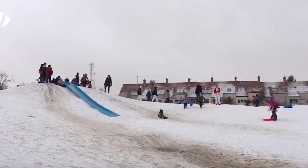 Mórahalmi iskolások szánkóztak Vásárhelyen