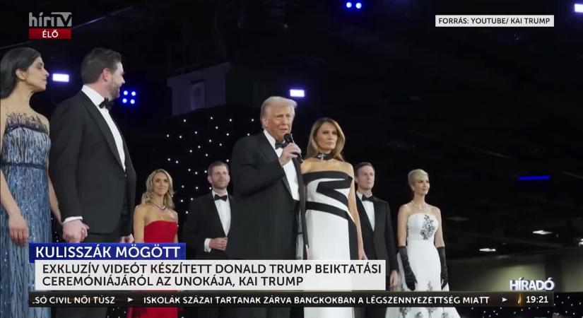 Donald Trump unokája különleges videót töltött fel a beiktatási ceremóniáról  videó