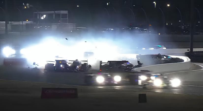 VIDEÓ: GTP-élmenő Cadillac okozott tömegbalesetet a Daytona 24-en