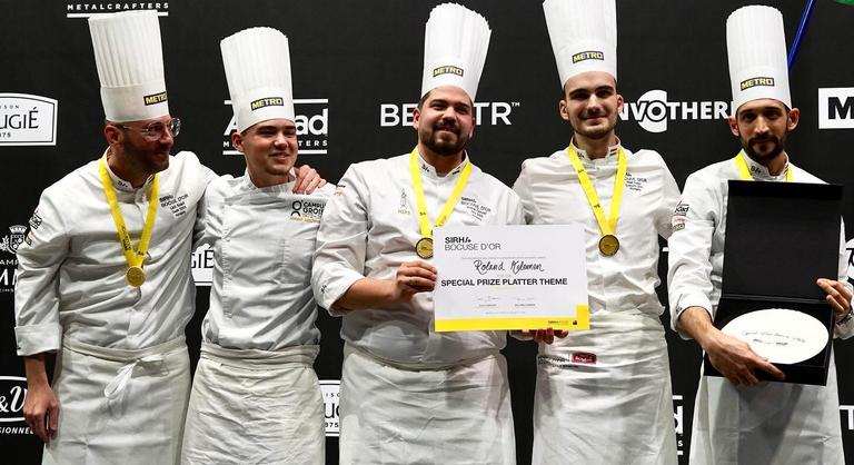 A legjobb tál különdíját nyerte a magyar csapat a Bocuse d'Or döntőjén