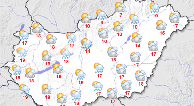 Csapadékra is számíthatunk