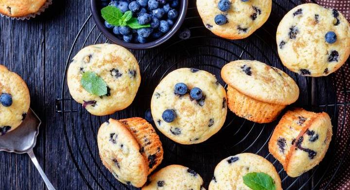 Pihe-puha túrós, áfonyás muffin: egyszerűen összedobható