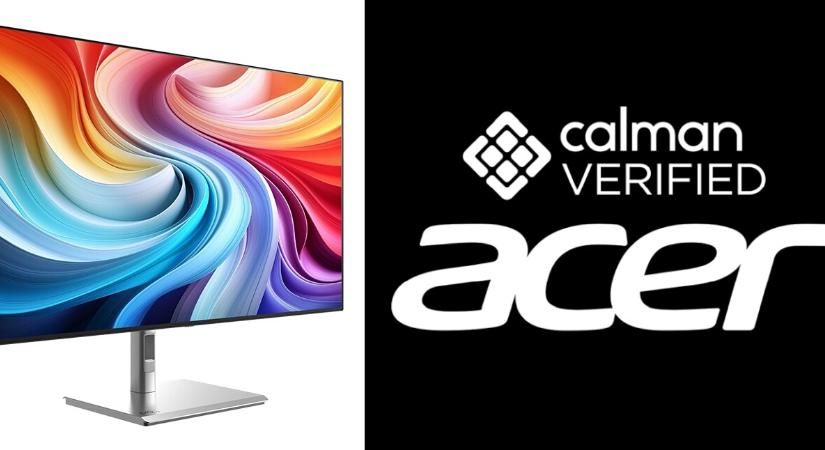 Nagy képátlójú, 4K-s QD-OLED monitor jön az Acertől, ami Calman plecsnit kapott