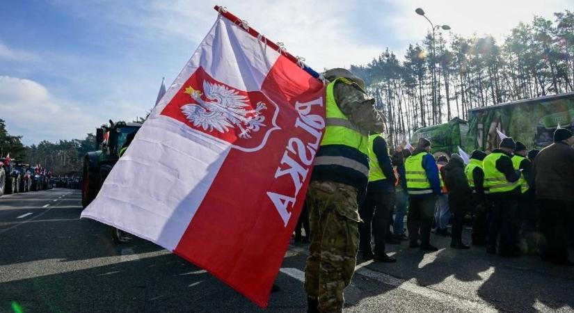 A német határátkelőhelyeken tüntettek a lengyel gazdák