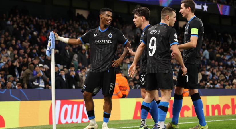 A Manchester City otthonában szerezte meg a vezetést a Club Brugge – videó