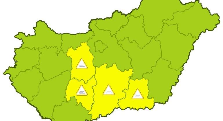 Sűrű köd száll a középső országrészre, figyelmeztetés érvényes