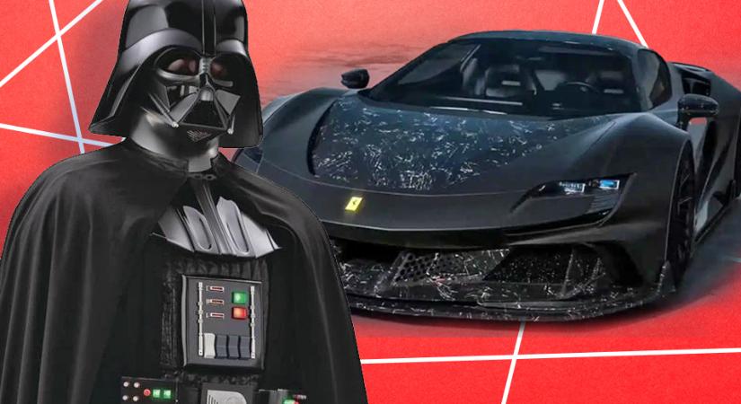 Az Erő vele van! Lenyűgöző képeken a Darth Vader Ferrari