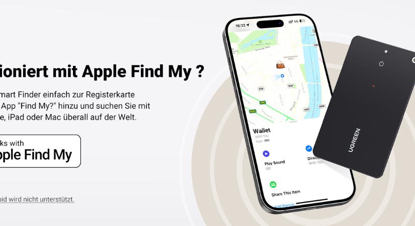 Bankkártya alakú és méretű AirTag alternatívát mutatott be a Ugreen