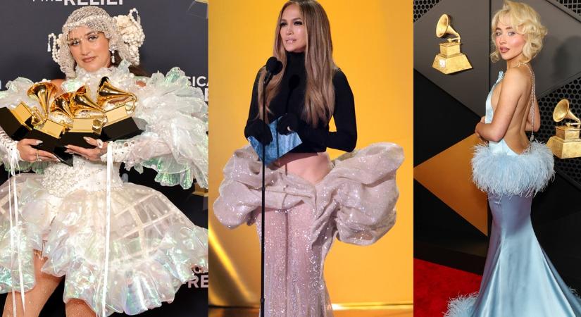 Eláll az összes lélegzet: olyan, de olyan ruhákba jöttek elő a Grammy gálán a sztárok. Jennifer Lopez szemtelen dresszben, Lady Gaga döbbenetesben tarolt