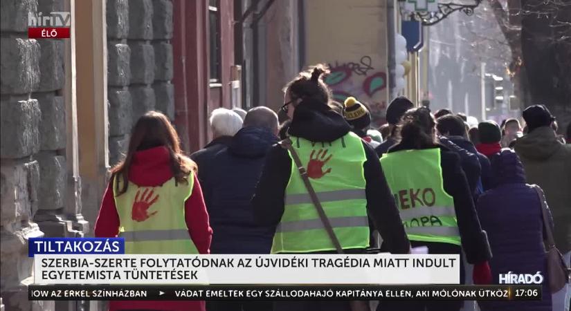 Szerbia-szerte folytatódnak a tüntetések  videó