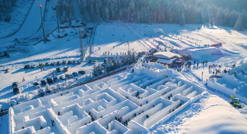 Megnyitott a legjobban várt téli attrakció: hólabirintus Zakopane lankáin