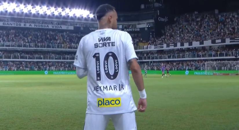 Látnod kell, hogy milyen volt Neymar első labdaérintése a Santos csapatában